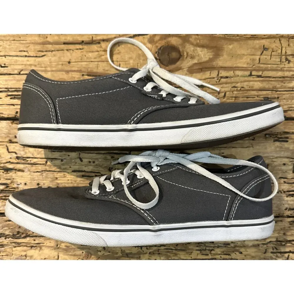 Vans Off The Wall Women’s Gray Canvas Skate Shoes Size 7.5